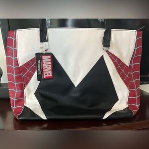 Marvel Loungefly Spider Gwen Tote HTF Original Heart Logo